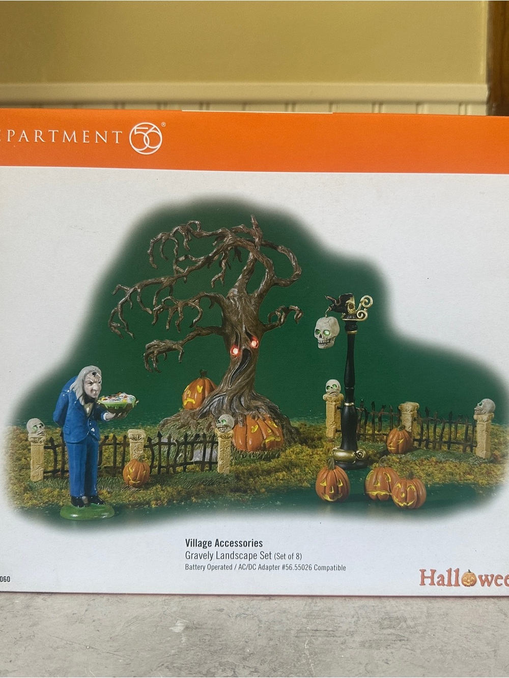 Dept 56 Halloween Village Accessories Gravely Landscape Set Of 8 Complete #53060